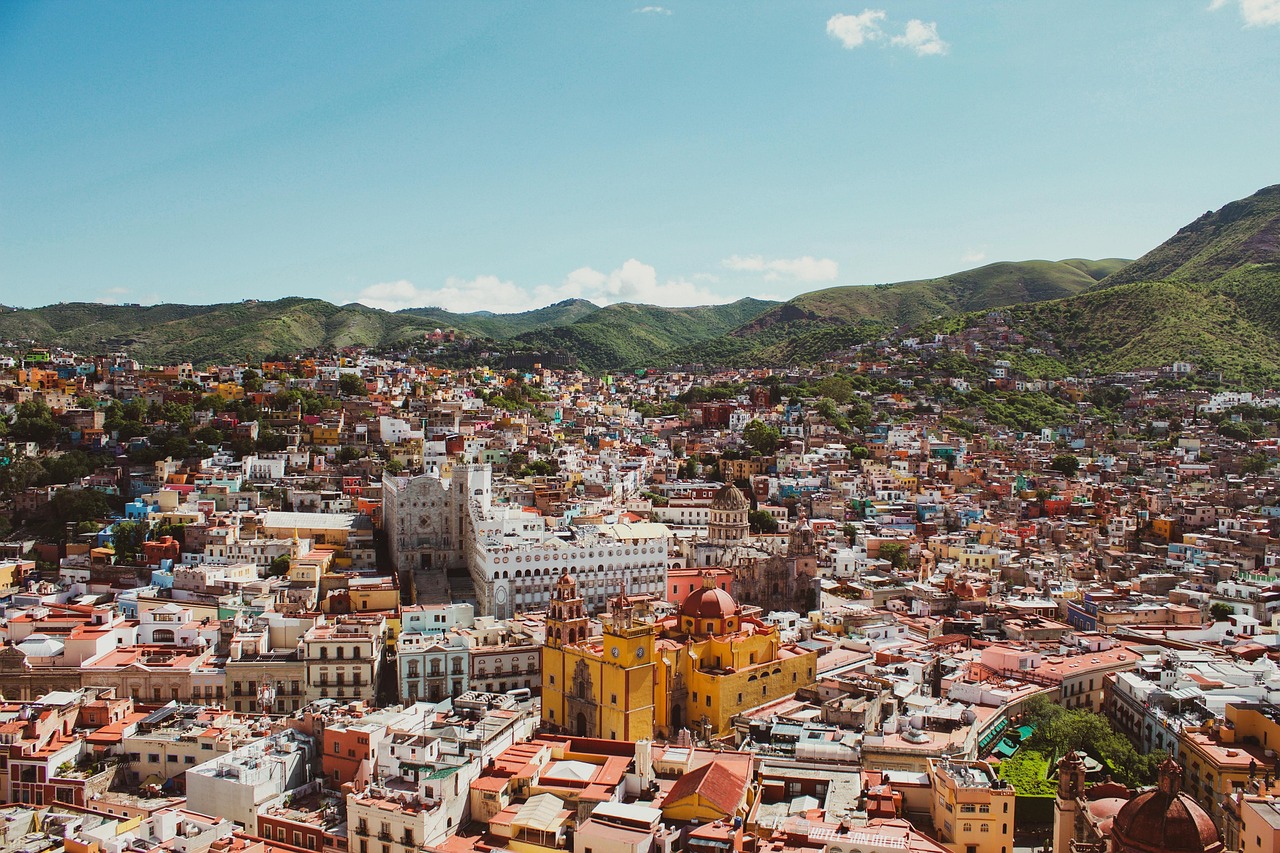 guanajuato, city, buildings, mountains, panorama, historical, nature, historic, houses, tourism, travel destination, view, urban, mexico